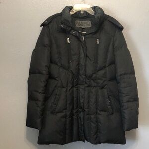 Marc New York Down Filled Fur Hooded Parka Coat Women's L Large snow ski warm